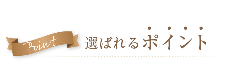 選ばれるポイント